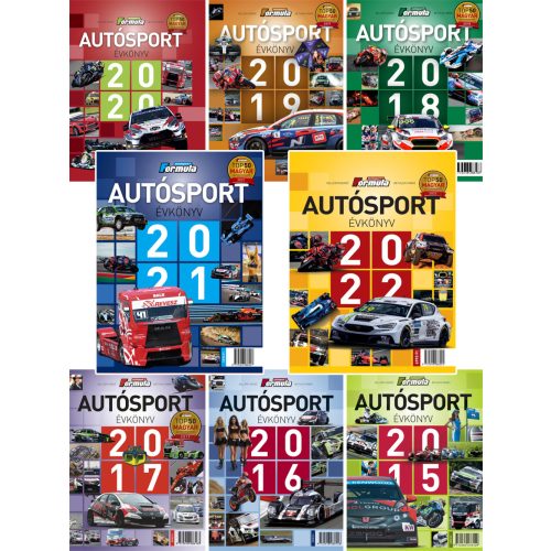 Autósport évkönyv 2015-2022 (8 darab könyv egy csomagban)