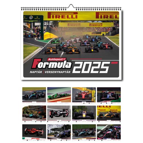 2025-ös F1-es lapozható falinaptár