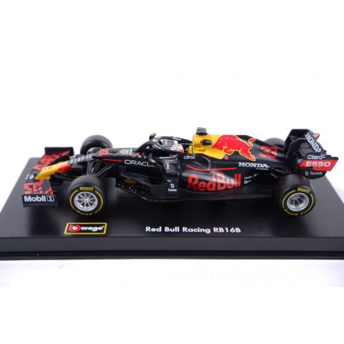 Red Bull RB16b - Max Verstappen (2021), Világbajnok, 1:43 Bburago Signature + ajándék magazin