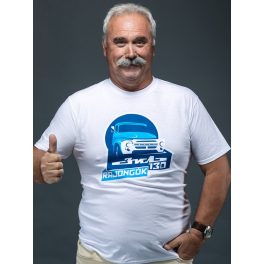 Zil-130-rajongók fehér minőségi férfi póló